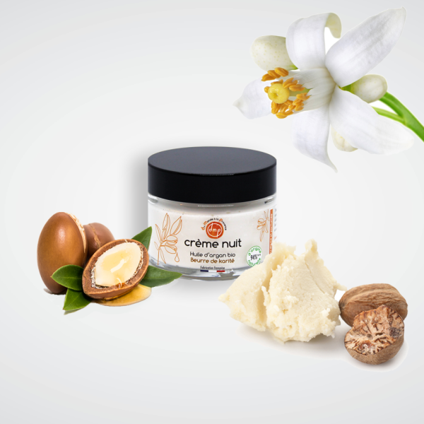 Crème Nuit Visage à l’Argan BIO parfum Fleur d'Oranger - 40ml – Image 2