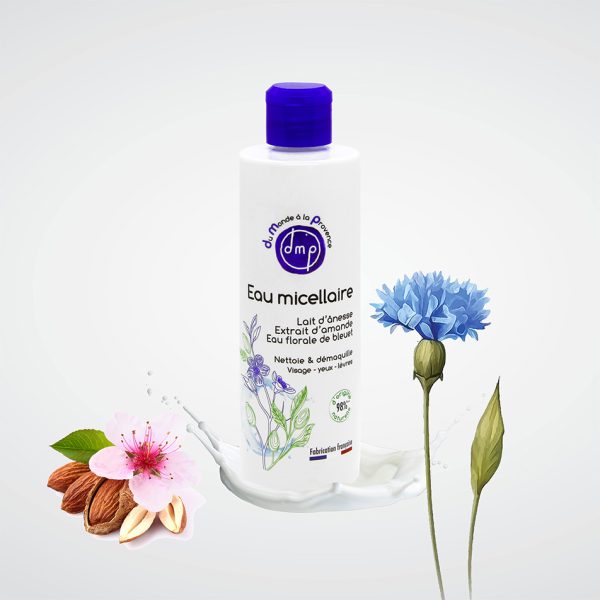 Eau micellaire au Lait d’Ânesse BIO, Eau de Bleuet et Extrait d'Amande - 250 ml – Image 2
