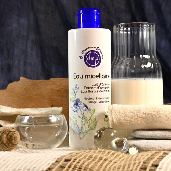 Eau micellaire au Lait d’Ânesse BIO, Eau de Bleuet et Extrait d'Amande - 250 ml – Image 3