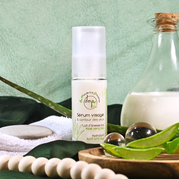 Sérum visage et contour des yeux au Lait d'Ânesse BIO et Aloé Vera BIO - 30ml – Image 3