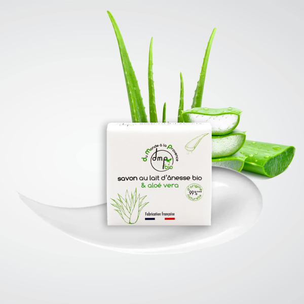 Savon solide au Lait d'Ânesse BIO et Aloé Vera BIO - 80g – Image 2