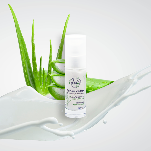 Sérum visage et contour des yeux au Lait d'Ânesse BIO et Aloé Vera BIO - 30ml – Image 2