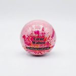 Bombe de bain sphérique rose Cœur Wahou parfum Bonbon dmp Du Monde à la Provence.