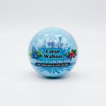 Bombe de bain sphérique bleue Cœur Wahou parfum Fruits des bois dmp Du Monde à la Provence, fabrication française.