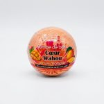Bombe de bain sphérique orange Cœur Wahou parfum Mangue dmp Du Monde à la Provence, fabrication française.